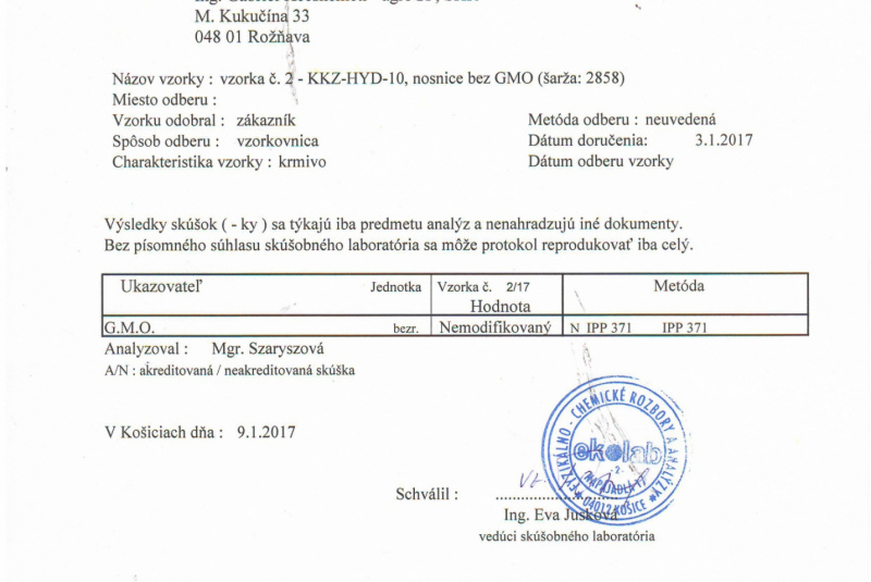 Rada krmív bez GMO